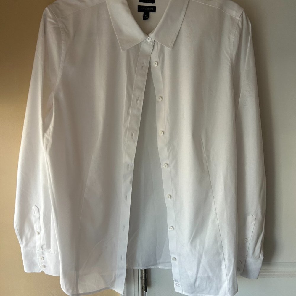 Talbot's long sleeve white button down